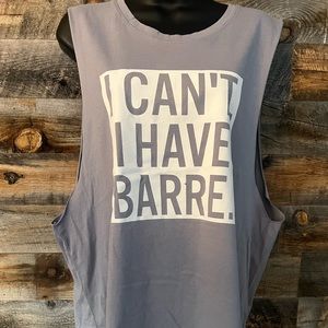 Soft and Comfy “ I Can’t I Have Barre” Side Hallow Workout Top, Size Large NWT